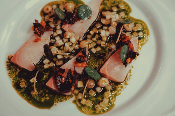 A plated seasonal dish at Vinoria Lilo
